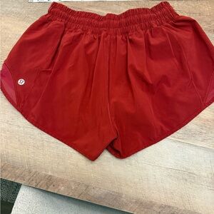 lululemon athletica Vibrant Red Athletic Hotty Hot Low-Rise Lined Short 2.5"